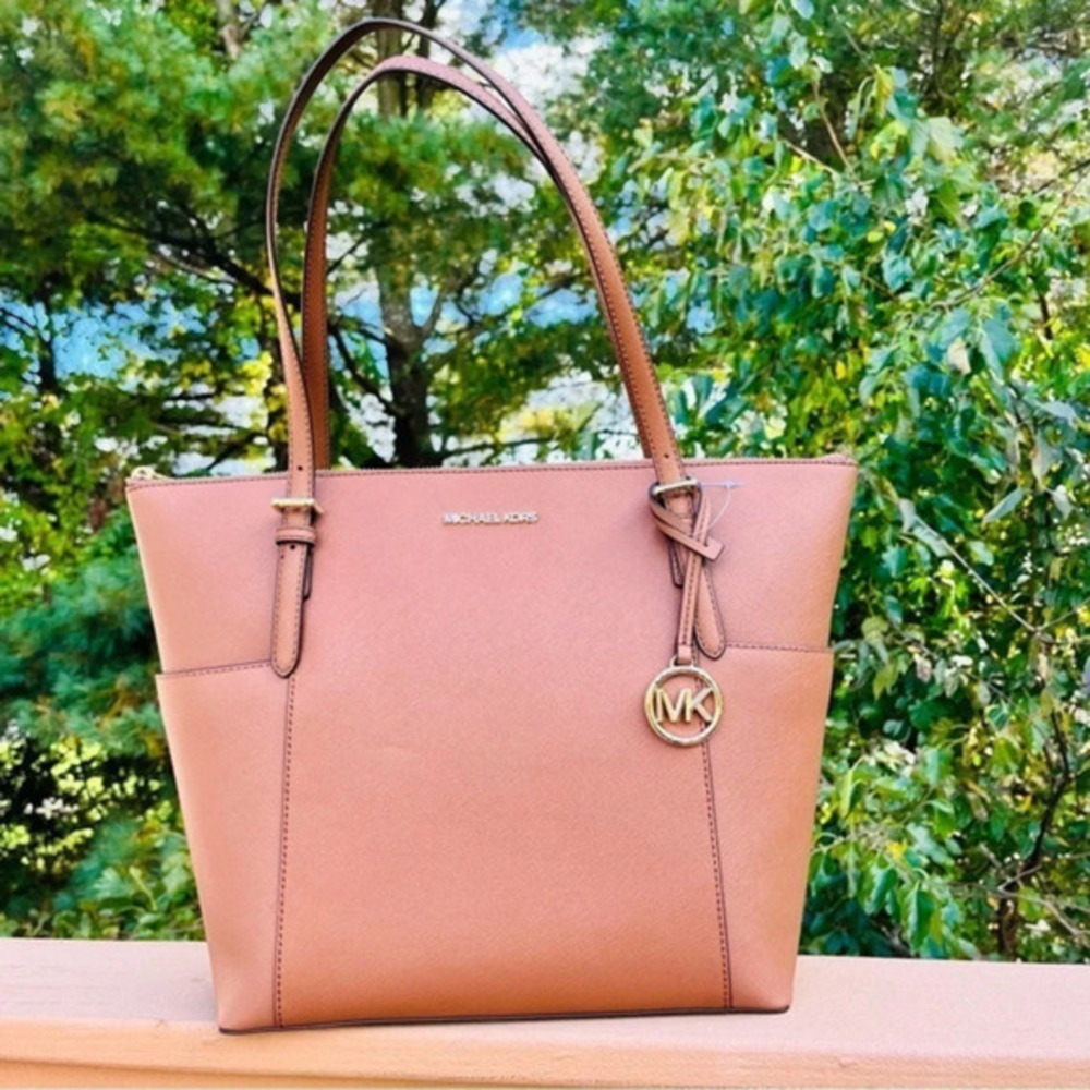 Michael Kors Jet Set East West Large Tote Crossgrain Leather NWT
